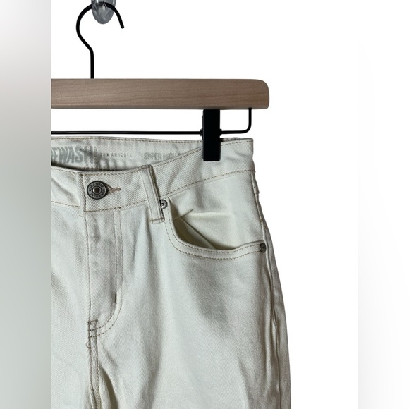 Rewash White Distressed Skinny Jeans Raw Hem Size 1/25 - Picture 2 of 10